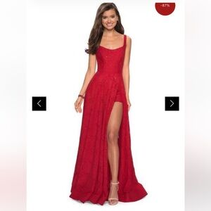 Classy Allover Lace Organza Gown with Romper shorts